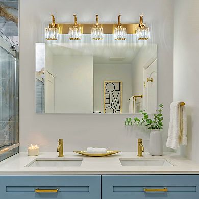 ZLAIQB 5-Light Modern Crystal Bathroom Wall Lamp