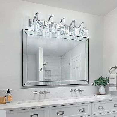 ZLAIQB 5-Light Modern Crystal Bathroom Wall Lamp