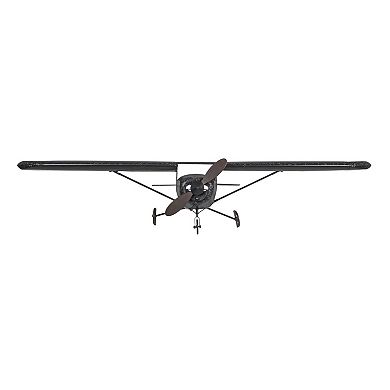 Hello Honey Metal Plane Wall Decor, Distressed Black