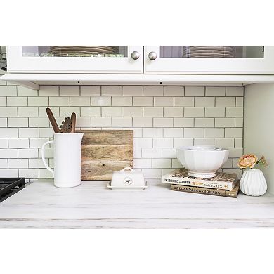 Hello Honey Farmhouse Stoneware Butter Dish with Cow Stamp, White