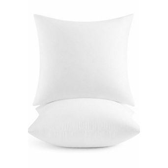 CASAFOYER Throw Pillow Inserts (18x18 Inch- Set of 2) Easy Maintenance Fluffy Inserts for Comfort