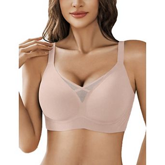 Avidlove Wireless Bras for Women Seamless Supportive Mesh Crossover Bra No Underwire Bralette Full