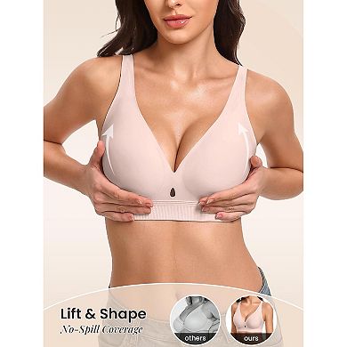 Avidlove Womens Seamless Bra No Underwire Comfort Push Up Bras Soft Wireless Bralette Full Coverage
