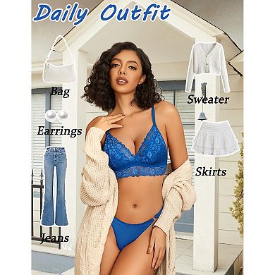 Avidlove Lace Unpadded Bralette Comfortable No Underwire Bralettes Lingerie