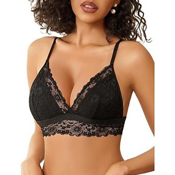 Avidlove Lace Unpadded Bralette Comfortable No Underwire Bralettes Lingerie
