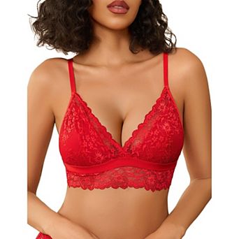 Avidlove Lace Unpadded Bralette Comfortable No Underwire Bralettes Lingerie