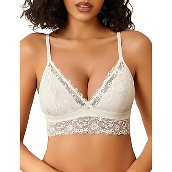 Avidlove Lace Unpadded Bralette Comfortable No Underwire Bralettes Lingerie