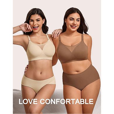 Avidlove Seamless Bras for Wome No Underwire Push Up Bralette Mesh Bra Supportive Everyday ddd Bras