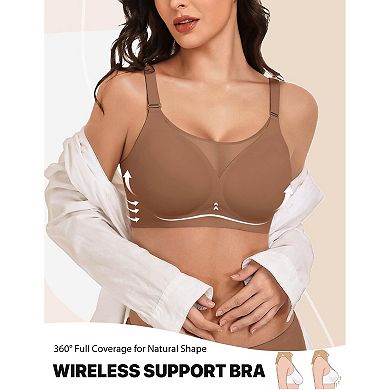 Avidlove Seamless Bras for Wome No Underwire Push Up Bralette Mesh Bra Supportive Everyday ddd Bras