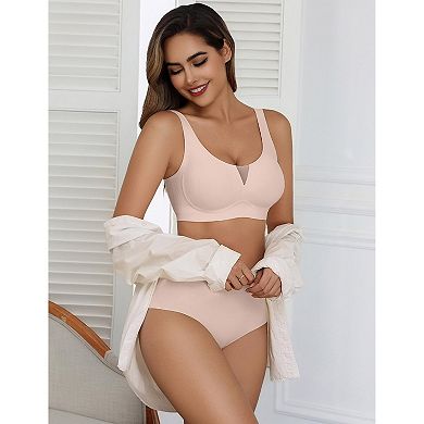 Avidlove Bras for Women Wirefree Full Coverage Bra Supportive Back Smoothing Seamless T Shirt Bra