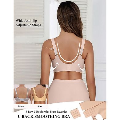 Avidlove Bras for Women Wirefree Full Coverage Bra Supportive Back Smoothing Seamless T Shirt Bra
