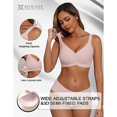 Avidlove Seamless Bras for Women Soft Full Coverage Bralettes No Underwire T Shirt Bra Wireless