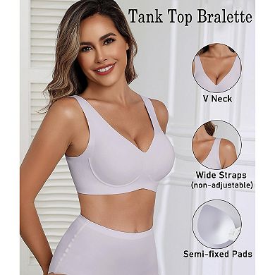Avidlove Women Wireless Seamless Bra Soft Tank Top Bras Plung Bralettes with Padded