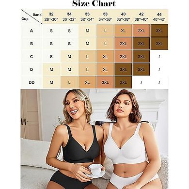 Avidlove Women Seamless Bra Push Up Bralettes Comfy Full Coverage Bras Wire Free