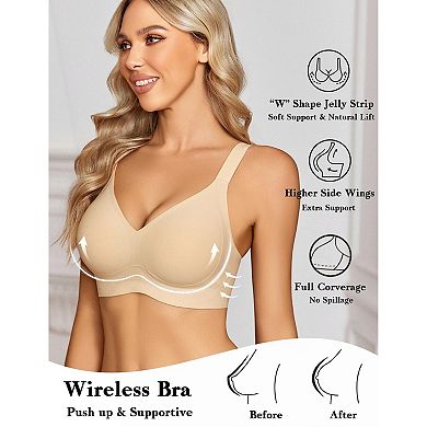 Avidlove Women Seamless Bra Push Up Bralettes Comfy Full Coverage Bras Wire Free