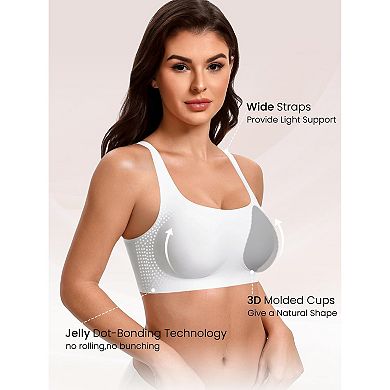 Avidlove Bras for Women Smooth Comfortable Jelly Dot Wireless Bralette Full Coverage Everyday Bras