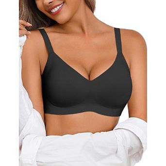Avidlove Womens Seamless Bras No Underwire Padded Bra V Neck Lifting Bra Comfort Lace Bralette