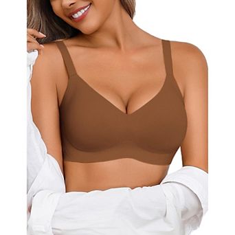 Avidlove Womens Seamless Bras No Underwire Padded Bra V Neck Lifting Bra Comfort Lace Bralette