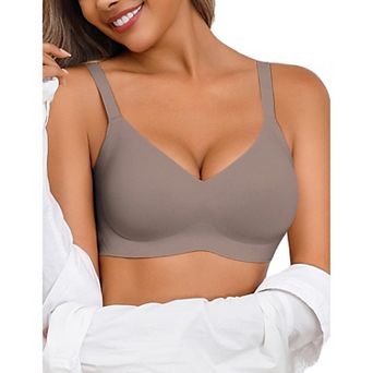 Avidlove Womens Seamless Bras No Underwire Padded Bra V Neck Lifting Bra Comfort Lace Bralette