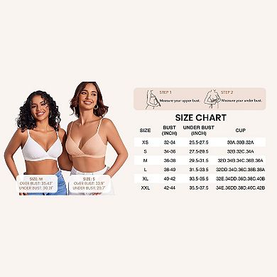 Avidlove Womens Triangle Bra Wireless Unpadding Bras Comfort Plunge Bralette Tshirt Bra