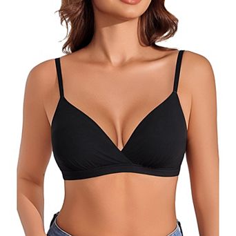 Avidlove Womens Triangle Bra Wireless Unpadding Bras Comfort Plunge Bralette Tshirt Bra