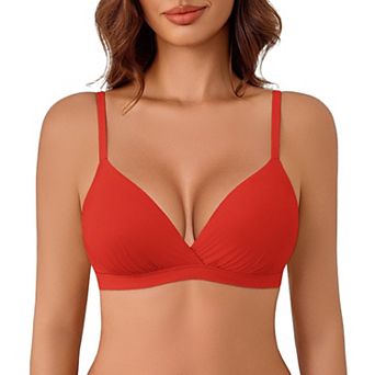 Avidlove Womens Triangle Bra Wireless Unpadding Bras Comfort Plunge Bralette Tshirt Bra