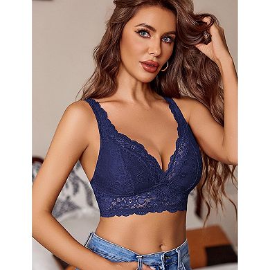 Avidlove Lace Bralettes Women V Neck Wireless Bras Unlined Basic Cami Comfy Everyday Wirefree