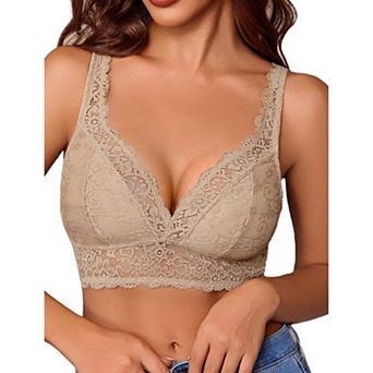 Avidlove Lace Bralettes Women V Neck Wireless Bras Unlined Basic Cami Comfy Everyday Wirefree