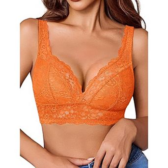 Avidlove Lace Bralettes Women V Neck Wireless Bras Unlined Basic Cami Comfy Everyday Wirefree