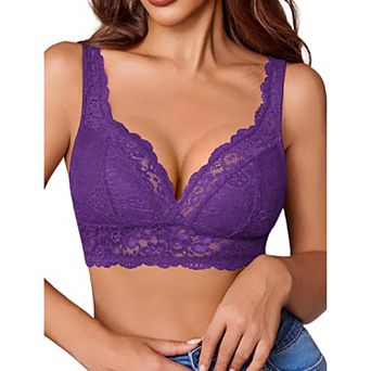 Avidlove Lace Bralettes Women V Neck Wireless Bras Unlined Basic Cami Comfy Everyday Wirefree