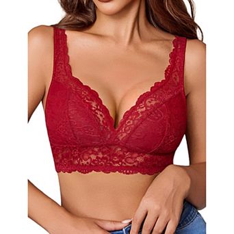 Avidlove Lace Bralettes Women V Neck Wireless Bras Unlined Basic Cami Comfy Everyday Wirefree