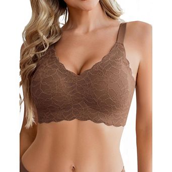 Avidlove Women Seamless Bras Wireless Bra Full Coverage Lace Tshirt Everyday Bra