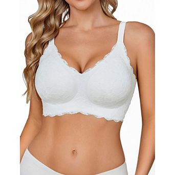 Avidlove Women Seamless Bras Wireless Bra Full Coverage Lace Tshirt Everyday Bra