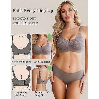 Avidlove Lace Bralettes for Women No Underwire Padded Bra Lifting Basic Bra