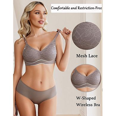 Avidlove Lace Bralettes for Women No Underwire Padded Bra Lifting Basic Bra
