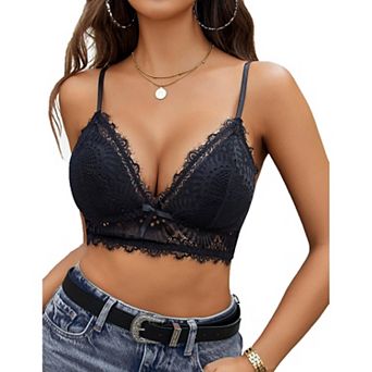Avidlove Bralette Lace Camisole for Women V Neck Lingerie Crop Top