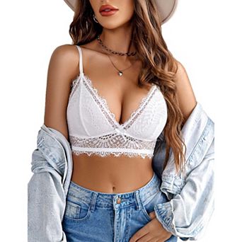Avidlove Bralette Lace Camisole for Women V Neck Lingerie Crop Top