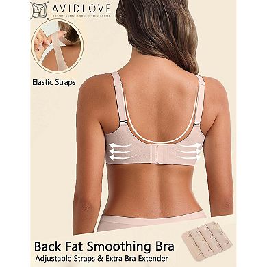 Avidlove Women Wireless Bras Seamless Bra Full Coverage Lace Tshirt Everyday Bra