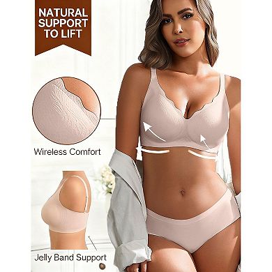 Avidlove Women Wireless Bras Seamless Bra Full Coverage Lace Tshirt Everyday Bra