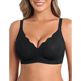 Avidlove Women Wireless Bras Seamless Bra Full Coverage Lace Tshirt Everyday Bra