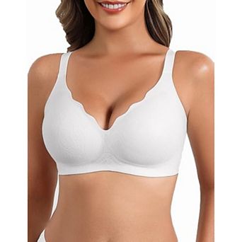 Avidlove Women Wireless Bras Seamless Bra Full Coverage Lace Tshirt Everyday Bra