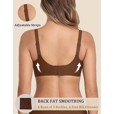Avidlove Bras for Women V Neck Wireless Bra Lifting Mesh Bra