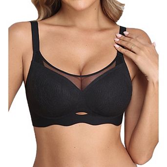 Avidlove Bras for Women V Neck Wireless Bra Lifting Mesh Bra