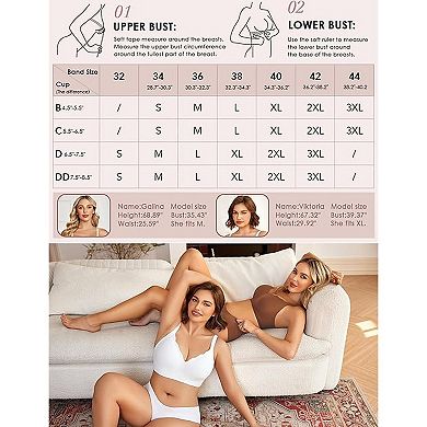 Avidlove Women Everyday Bra Wireless Bralettes Seamless Brassiere Wire Free Basic Bras