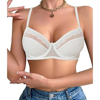 Avidlove Women Bralette Lace Bra with Underwire Sheer Ultra Light Everyday Lingerie Bras
