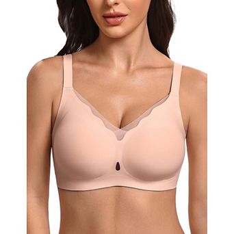 Avidlove Seamless Bras for Women Wireless Bras with Support and Lift Scalloped T Shirt Bra