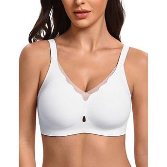 Avidlove Seamless Bras for Women Wireless Bras with Support and Lift Scalloped T Shirt Bra