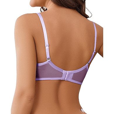 Avidlove Bras for Women Lace Bralettes Underwire Mesh Full Coverage Bra Lingerie