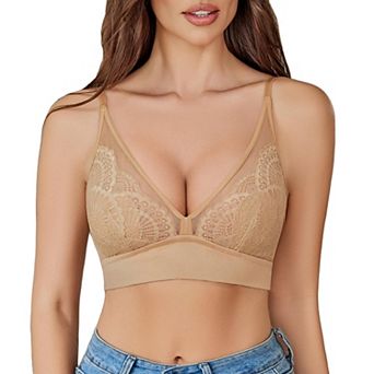 Avidlove Bralettes for Women Wireless Bras Mesh Lace Bralette Soft Bralette Lingerie Bra