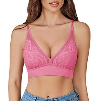 Avidlove Bralettes for Women Wireless Bras Mesh Lace Bralette Soft Bralette Lingerie Bra